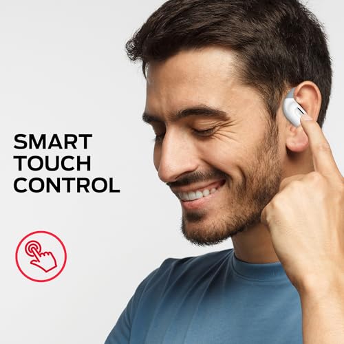 Monster AC317 Open Ear Headphones, Wireless Stereo Sound, Bluetooth 5.4 Technology, 24H Playback Battery, Crystal Clear Calls, Type-C Charging, Touch Control, Sweat Resistant Earbuds, Gray White - image 9