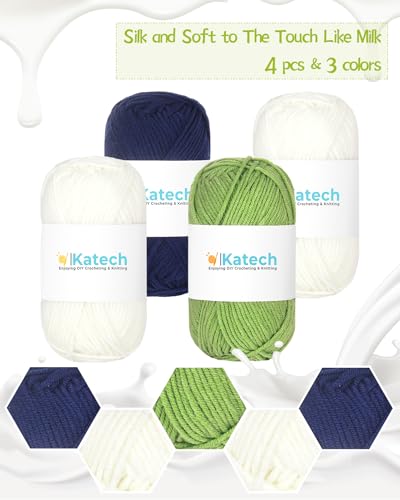 Image of Katech Crochet Kit for Beginners-Granny Squares Crochet Bag Kits for Adults and Kids-Knitting Kit with Crochet Yarn for Crocheting and Knitting-Step-by-Step Instructions- Crochet Hooks- Holiday Gift