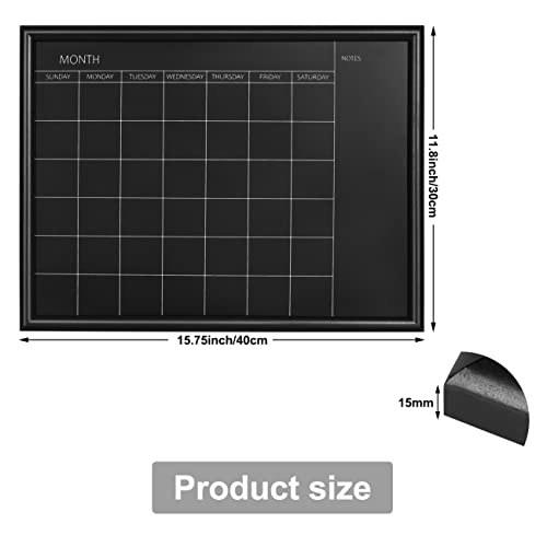 Toraso Calendar Chalkboard, 12 X 16 Inches, Magnetic Surface Black Wood Frame Chalk Board For Planning/School Timetable/Memo, Hanging Board For Office, School And Home(Ylhb-Bk-3040) #TOP1