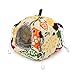 Wontee Bird Plush Hammock Parrot Hanging Snuggle Cave Happy Hut Tent for Parakeet Cockatiel Conure Lovebird Budgie Hamster Gerbil Rat Chinchilla Squirrel Cage (S, Beige Pattern)