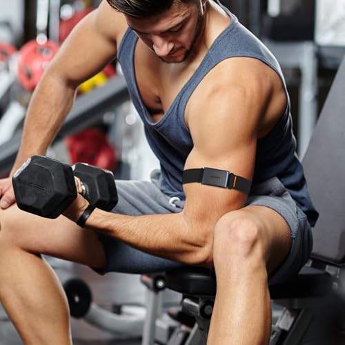 Image of 22mm Nylon Sport Ankle /Arm Band Compatible with Amazfit Helio Strap, Elastic Braided Bicep Band Replacement for Garmin Venu 3 /Venu 2 /Vivoactive 4 /Forerunner 255 265 /Galaxy Watch 3 45mm 46mm