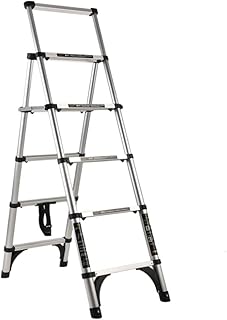 Step Ladder Folding Ladder Telescoping Ladder Telescoping Ladders A-Frame Aluminum Step Ladder Folding Ladder Portable Home Step Ladders, 330lb Extension Ladder Step Stool Folding (Color : Preto, Si