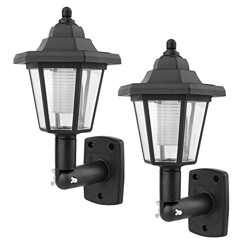 Comparativas de Faroles Solares Exterior para comprar online. 37 2 Faroles Solares de Pared, Inducción Automática para Jardín Al Aire Libre, Resistente a la Intemperie, Lámpara de Pared LED, Farol Solar de Pared con Sensor de Luz, Luz de...