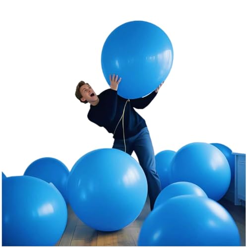 Image of 30 Pack Blue Balloons 36 Inch Blue Latex Large Balloons for Party Decorations and Events