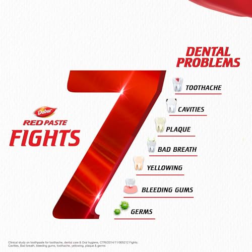 Image of DABUR Red Paste 300G & Babool Ayurvedic Toothpaste, Oral Care -300G | Supersaver Combo Pack