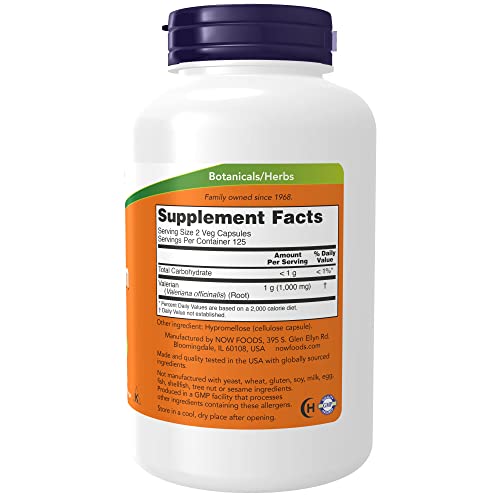 Now Foods 4771 Supplements, Valerian Root (Valeriana Officinalis) 500 Mg thumb #1