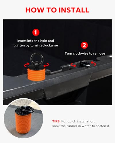 Ancrages d'arrimage pour UTV orange de 3,6 cm Amazicha - 6
