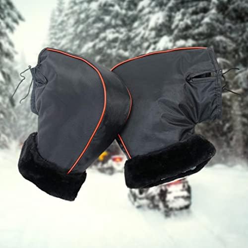 Motorcycle Handlebar Mitts Fleece Liner Winter Fat Bike Mittens Extreme Cold Weather MTB Bicycle Commuter Bike Waterproof Portable Outdoor Equipment
