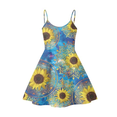 Image of Biyejit Women Casual Loose Dress Strap Long Summer Beach Swing Dress