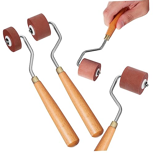 IWOWHERO Professional Printmaking Rollers 3 Sizes Gluing Roller for Stamping Craft and Art Projects