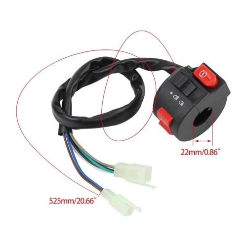 Interruptor de manillar de 3 funciones universal para ATV de 50cc a 250cc 2