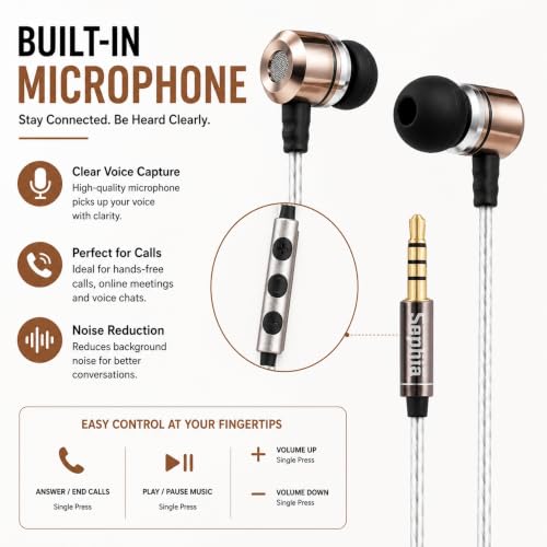 Image of Sephia SP3060VC Earbuds Wired in-Ear Headphones with Mic
