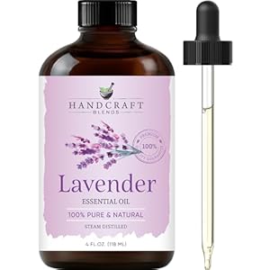 Handcraft Blends Lavender Essential Oil – Huge 4 Fl Oz – 100% Pure and Natural – Premium Grade Essential Oil for Diffuser and Aromatherapy