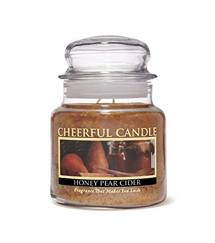 A Cheerful Giver - Honey Pear Cider - 16 oz Scented Candle Jar - Cheerful Candle -135 Hours of Burn Time, Candles Gifts for Women