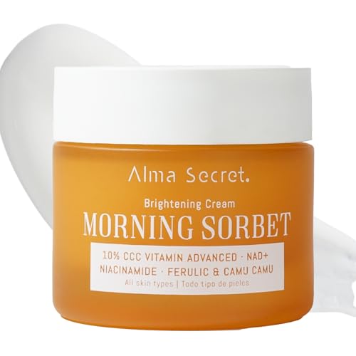 Alma Secret | Morning Sorbet Brightening Cream | Crema Facial Iluminadora con 10% Triple Vitamina C Avanzada y NAD+ | Unifica tono, manchas y glow | Todo tipo de pieles | 50 ml