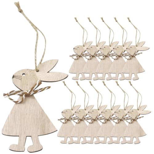 12 pièces Découpes de Lapin en Bois : la solution complète pour votre décoration festive