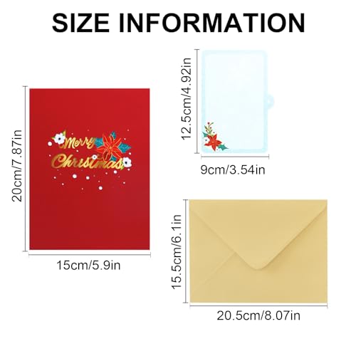 Carte de vœux 3D de Noël pour décorer la table festive