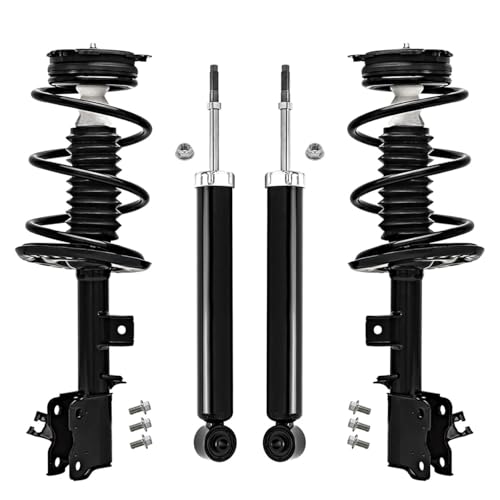 Image of Detroit Axle - Front Struts w /Coil Springs Rear Shock Absorbers Replacement for 2009 2010 2011 2012 2013 2014 Nissan Murano - 4pc Set