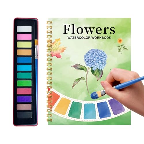 Quaderno Di Esercizi Per - Libro Di Esercizi Per La Pittura Ad | Libri D'arte Sull' Con 12 Colori E Materiali Per L'arte Del Pennello, Libro Di Pittura Sull'