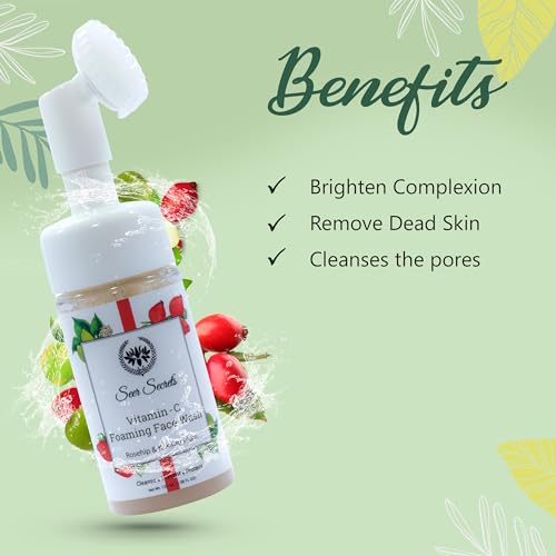 Image of Seer Secrets Vitamin Foaming Face Wash Brightening face,Vitamin C for Clean Clear & Bright Skin | No Parabens & Sulphates | Vegan & Cruelty Free All Skin Type 120 ml