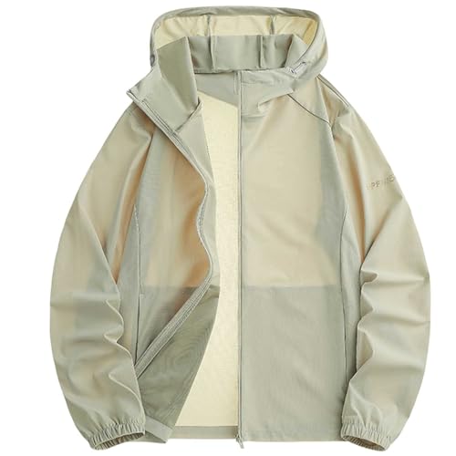 2025 Leichte Sonnenjacke für Herren, Sommer, Outdoor, mit, Windbreaker, lässig, Slim Fit, Reißverschluss, Sportbekleidung Winterjacke Herren Untersetzt (Other, XXXL)