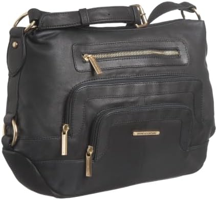 Stone Mountain Handbags Hampton Essex Crescent Hobo, Top Grain Leather, Gold Hardware, 10 Pockets, Adjustable Strap
