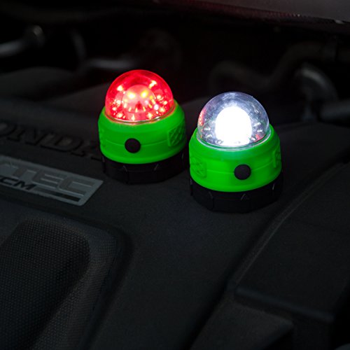 Always Prepared Road Flares (Pack of 2) Emergency LED Magnetic Warning Lights Beacon for Vehicles, Car, Truck, Home & Outdoors - Extreme Roadside Safety - with Hooks and Magnet