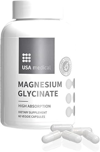 Miniatura 1 de Glicinato de magnesio - Alta absorción para sueño profundo y REM, relajación muscular y alivio del estrés - Bis-glicinato de magnesio | 60 cápsulas