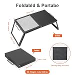 Odoland Folding Campfire Grill Camping Grill for Outdoor Cooking Bonfire - Image 2