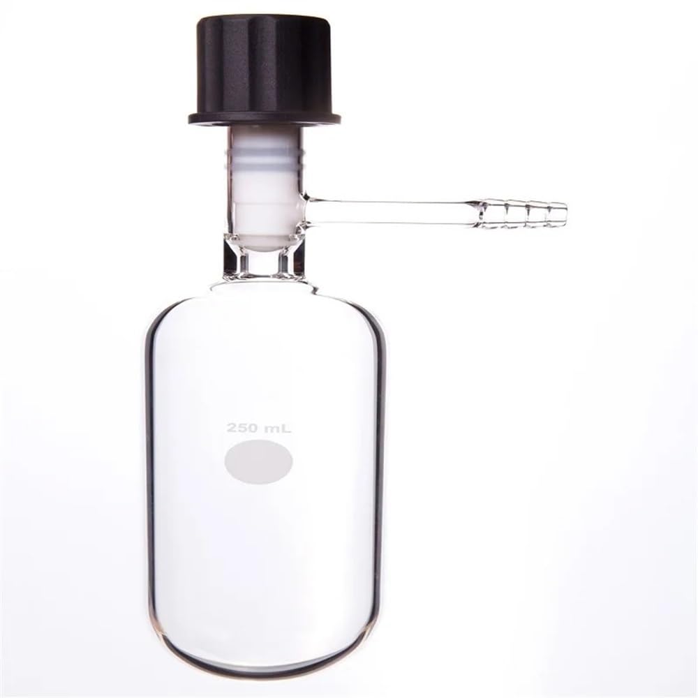Vetreria da laboratorio Valvola a parete spessa for bottiglie di stoccaggio con rivestimento in PTFE completamente avvolto in vetro borosilicato F58(350mL-F584350)