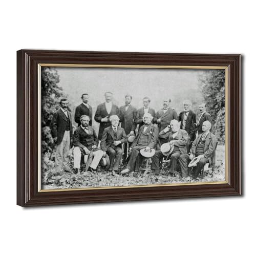 Civil War tableau Robert E Lee toile de haute précision avec cadre suspendu en bois