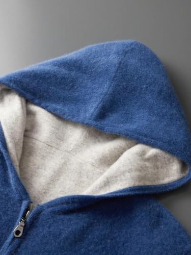 Suéter de lana merino cálido y reversible: abrigo con capucha para hombre 4