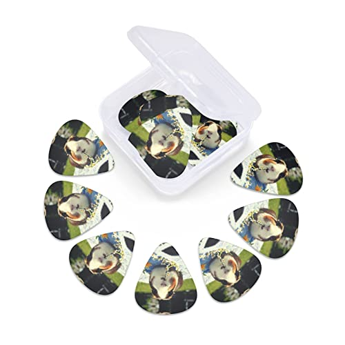 Jeu de 12 médiators de guitare drôles de cobayes pour guitare acoustique, guitare électrique, contrebasse, ukulélé - Les Beatles, Paul McCartney, John Lennon, RIngo Starr, George Harrison Jeu de 12 médiators de guitare drôles de cobayes pour guitare acoustique, guitare électrique, contrebasse, ukulélé – Image 7