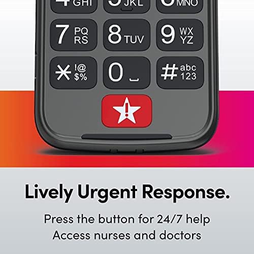 LIVELY Jitterbug Phones Flip2 - Flip Cell Phone for Seniors - Must Be Activated Phone Plan - Not Compatible with Other Wireless Carriers - Red Flip Phone
