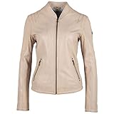 Gipsy GGSashi NSLV Damen Lederjacke (L, Light Grey)