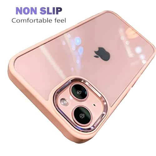 Image of mobistyle Designed for iPhone 13 Pro Back Cover, Enhanced Metal Camera Guard Shockproof Back Cover Case Compatible with iPhone 13 Pro (Polycarbonate | Pink)