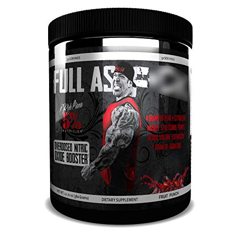 Rich Piana 5% Nutrition FAF Overdosed Nitric Oxide Boosting, Non-Stim, Pre-Workout Powder | Massive Pumps, Strength Gains & Endurance | Aminos, L-Citrulline, Agmatine | 12.7 oz (Fruit Punch)