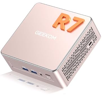 GEEKOM Mini PC A5, AMD Ryzen 7 5800H (8C/16T, até 4,4GHz), 32GB DDR4 e 512GB M.2 PCIe NVMe SSD, Vega 8 Graphics, Windows 11 Pro Desktop Computer Support 8K UHD/Wi-Fi 6/Bluetooth 5.2/USB 3.2