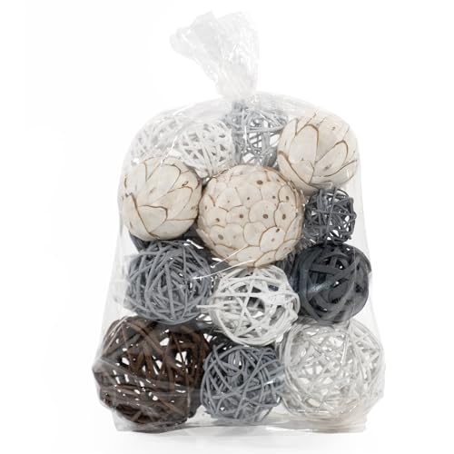 Image of ANDALUCA Decorative Balls Vase Filler Bag with Orbs, Balls (Grey)