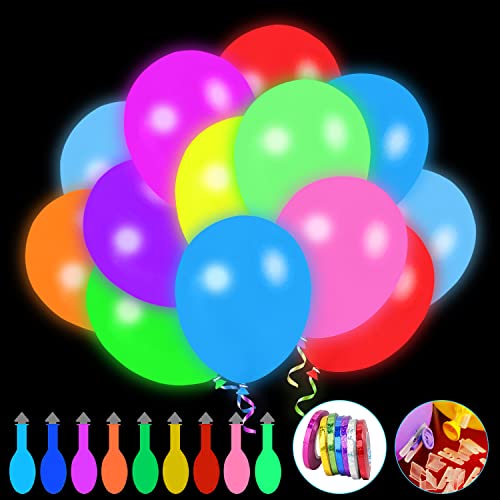 Gleemix Halloween Neon Ballons - 16 Stück Schwarzlicht Ballons | Leuchtende Party Deko