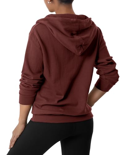 Image of GIVON Womens Casual Zip Up Hoodie Cotton Blend Soft Fabric Basic Layering Hooded Jacket with Kangaroo Pocket