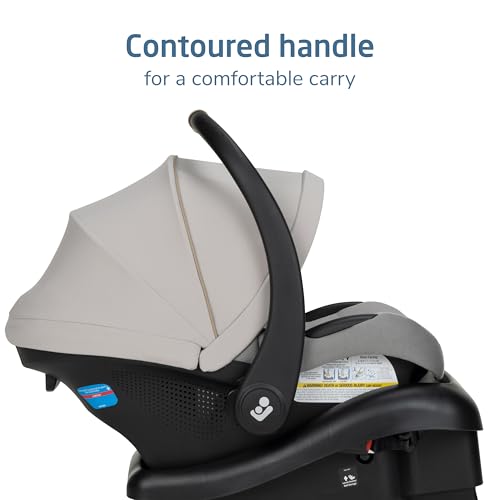 Maxi-Cosi Mico Pro Baby Infant Car Seat with Base, Ventilated Chair, Soft Headrest Pad, Easy-Install Latch, Adjustable Belt Guide, 3-Position Base, Stroller-Ready, 4-30 lbs, up to 32 in, SeaDrift - image 3