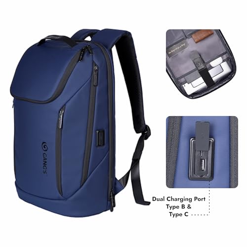 Image of Gang's Laptop Bag | 22L | Backpack Bag, Anti Theft Backpack with USB Charging Port, Smart Backpack Waterproof 15.6 inch, Backpack bags for women,Travel Durable Backpack for Men /Women