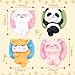 WOKNOW Cute Sleeping Animal,4 Pcs Automotive Interior Decoration Accessories for Car Rearview Mirror and Dashboard,Cute Anime Decor for Home Garden Office,Funny Ornament Gifts