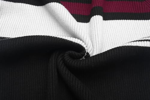 Image of COOFANDY Mens Ribbed Slim Fit Knitted Pullover Casual Turtleneck Sweater