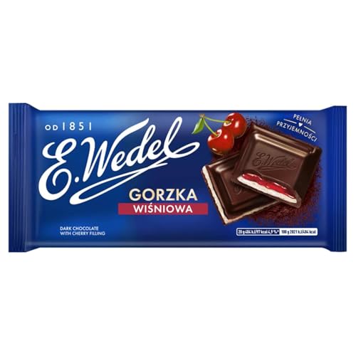 E. Wedel Dark Chocolate with Cherry Filling (100g/3.5oz)