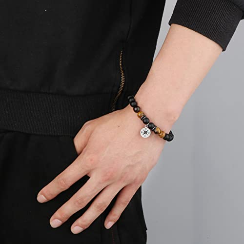 Image of JoycuFF Class of 2024 Gifts for Him College Graduation Gifts for Men,Graduation Gifts for Him Boyfriend Brother Son Grandson Best Friends Graduation Bracelet for Men, 7inchs