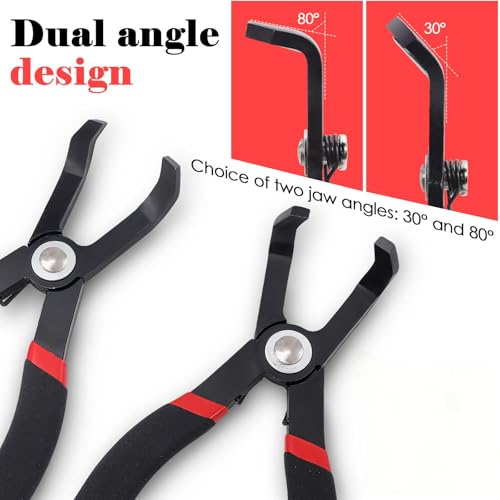 image for Doaho 2PC Push Pin Pliers Set, 30° & 80° Automotive Clip Removal Too