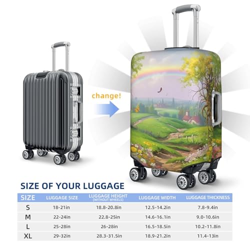 Elastic Travel Luggage Cover for Suitcase Tsa Approved Stretch Scratch-Resistant Suitcase Protector Cover Washable Spring Landscape Baggage Covers Fits 18-32 Inch Luggage Case2