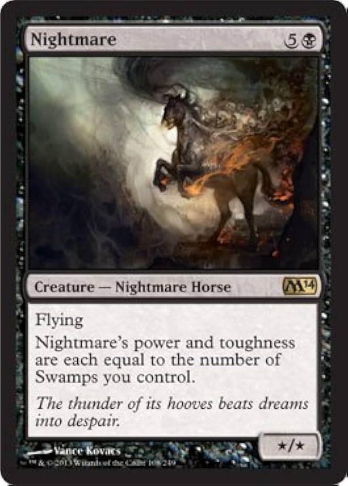 MTG ベータ版　Nightmare/夢魔 Amazon.co.jp: MTG 英語版 M14-EN108 Nightmare 夢魔 (黒/レア